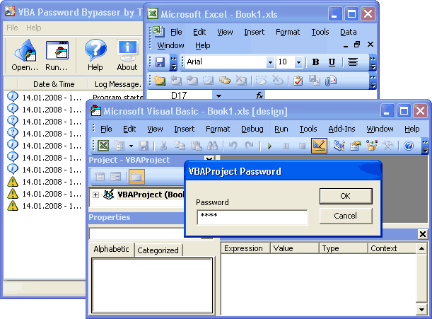 VBA Password Bypasser Screenshot